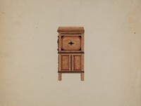 Two Drawer Sunflower Chest - side view, Martin Partyka, c. 1936