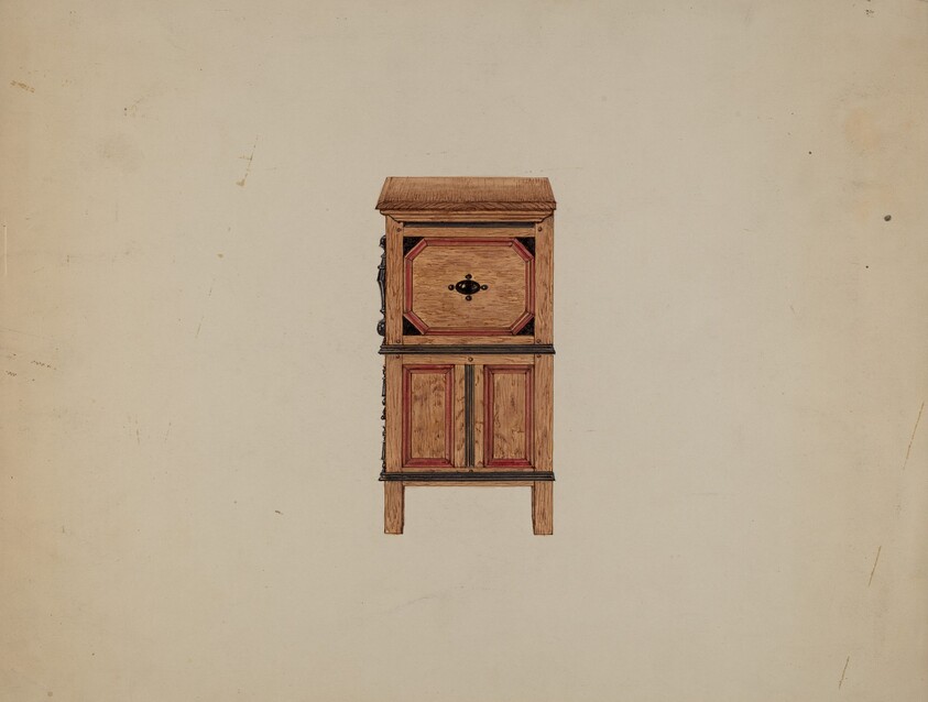 Two Drawer Sunflower Chest - side view