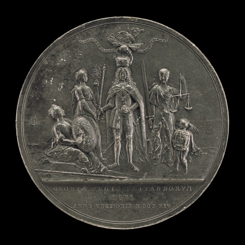 The King Being Crowned between Peace and Justice [reverse]