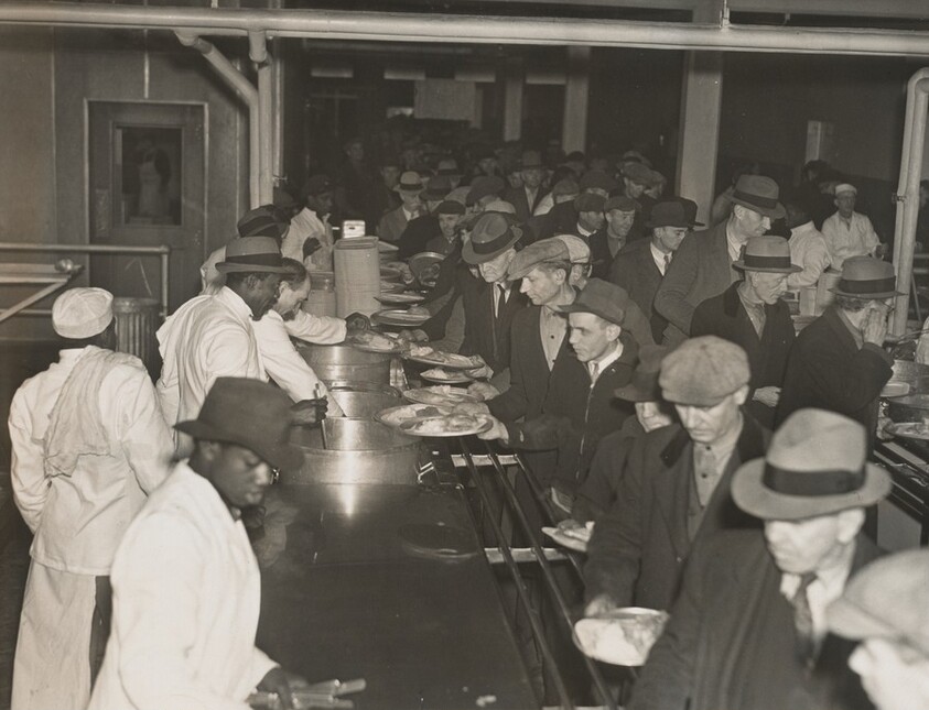 Title from caption on object: “Santa Claus Feeds the Hungry”