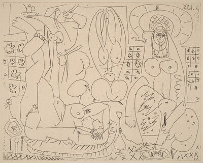 Variation on Delacroix's "Women of Algiers": I, Pablo Picasso, 1955