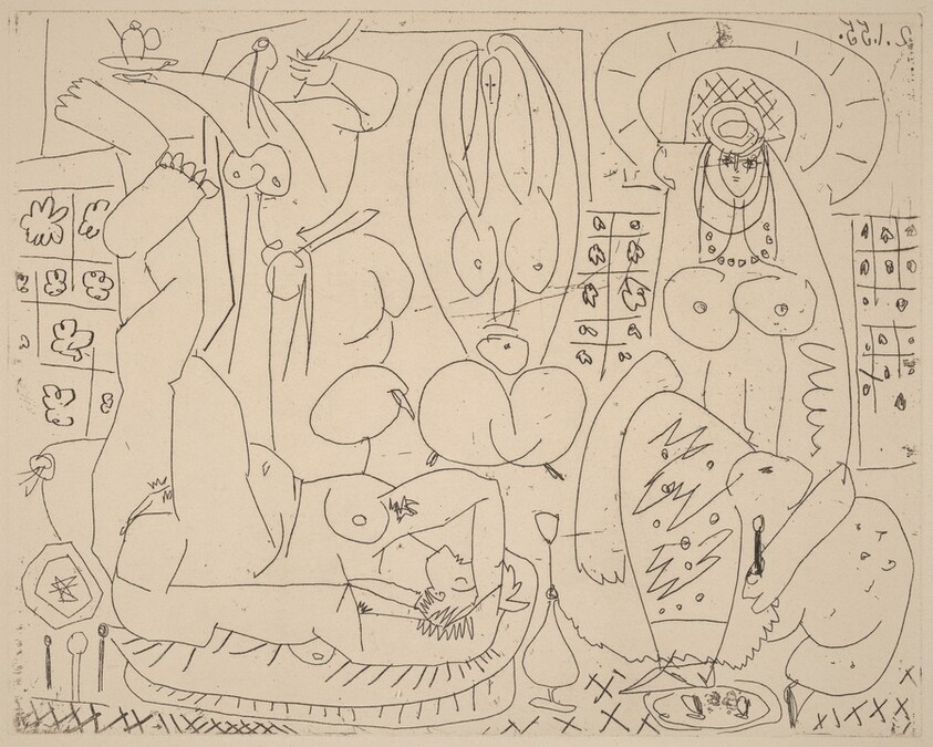 Variation on Delacroix's "Women of Algiers": I