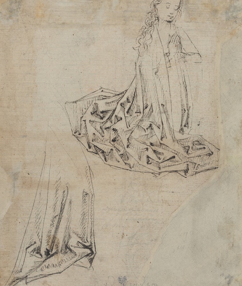 Female Figure Kneeling in Prayer [verso]