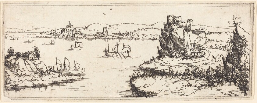 Landscape with Sail Boats