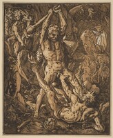 Hercules Killing Cacus, Hendrik Goltzius, 1588