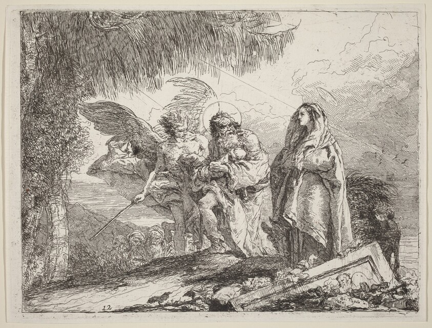 The Flight, Holy Family Walking with Angel
