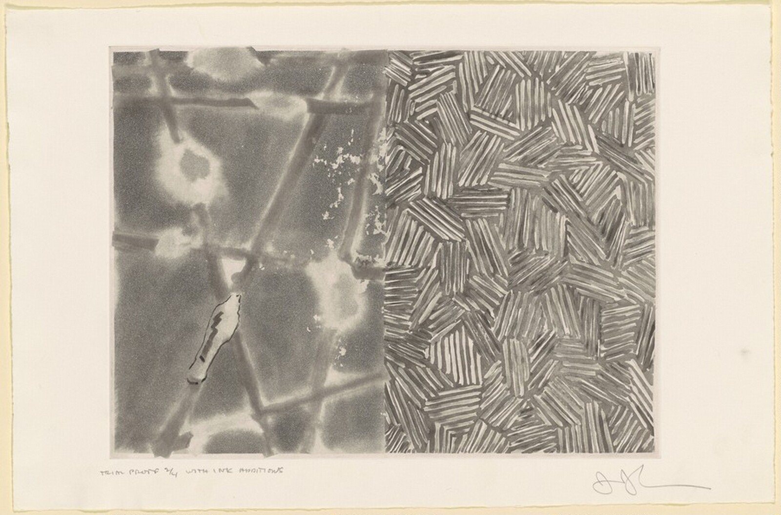 Casts and Hatching [trial proof 2], Jasper Johns, 1976