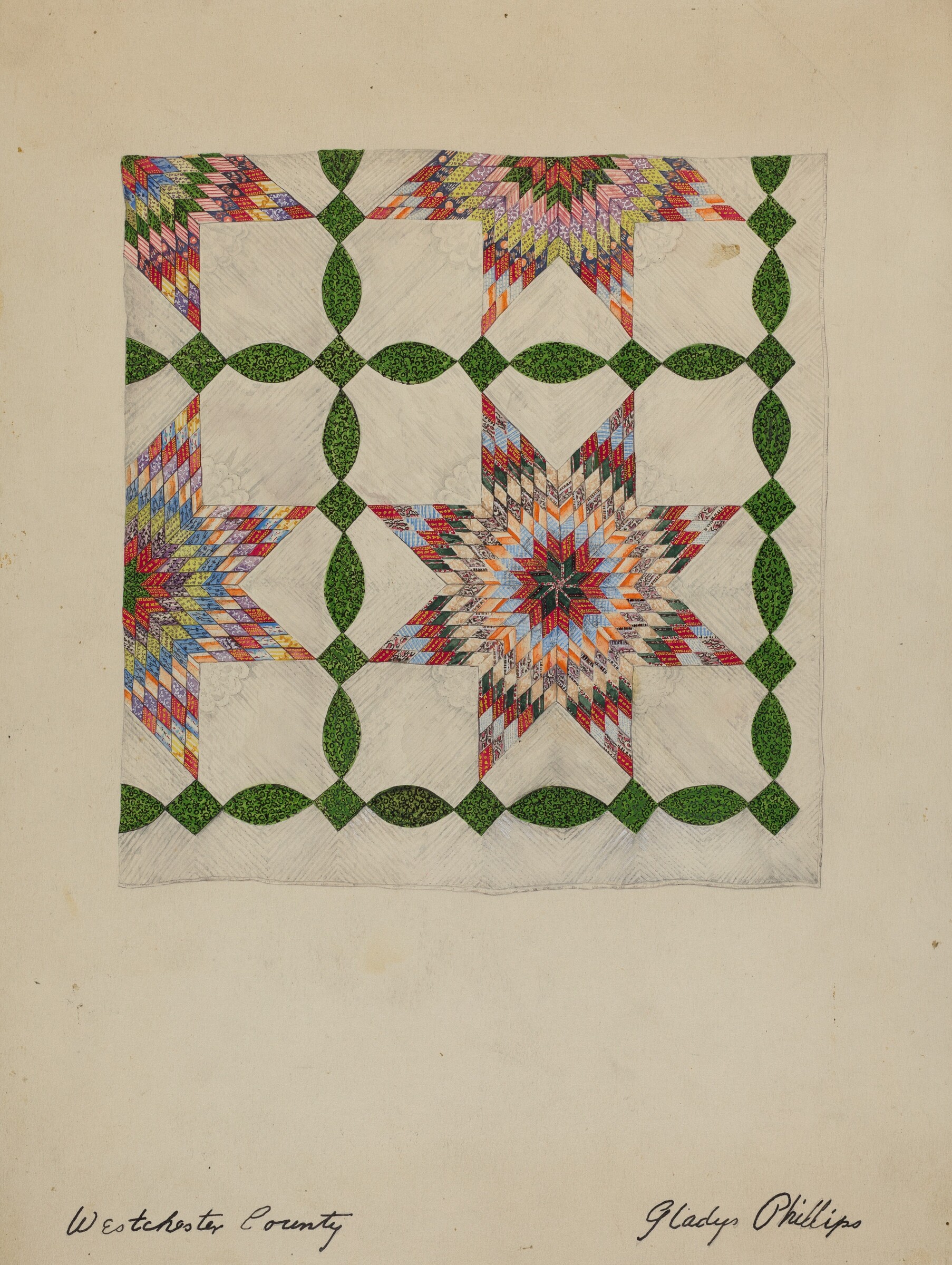 Patchwork Quilt, Gladys Phillips, c. 1937
