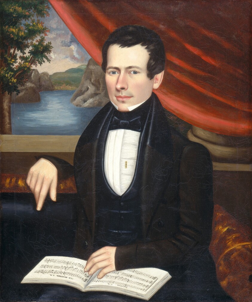 Man with a Tune Book: Possibly Mr. Cook