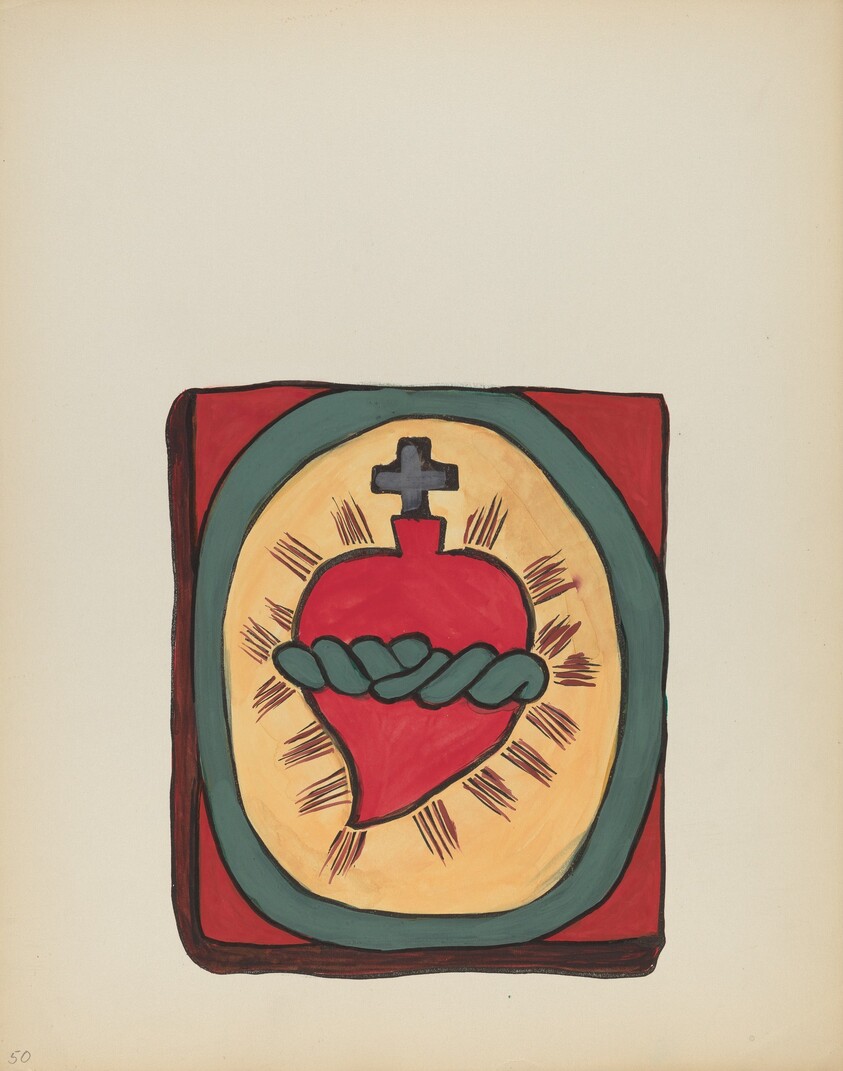 Plate 50: Sacred Heart: From Portfolio "Spanish Colonial Designs of New Mexico"