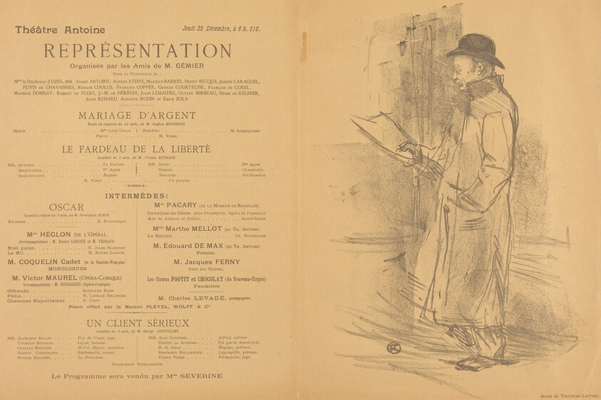 Mariage d'argent; Le Fardeau de la liberté; Un Client sérieux [recto]