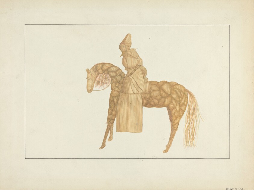 Corn Husk Doll on Horse