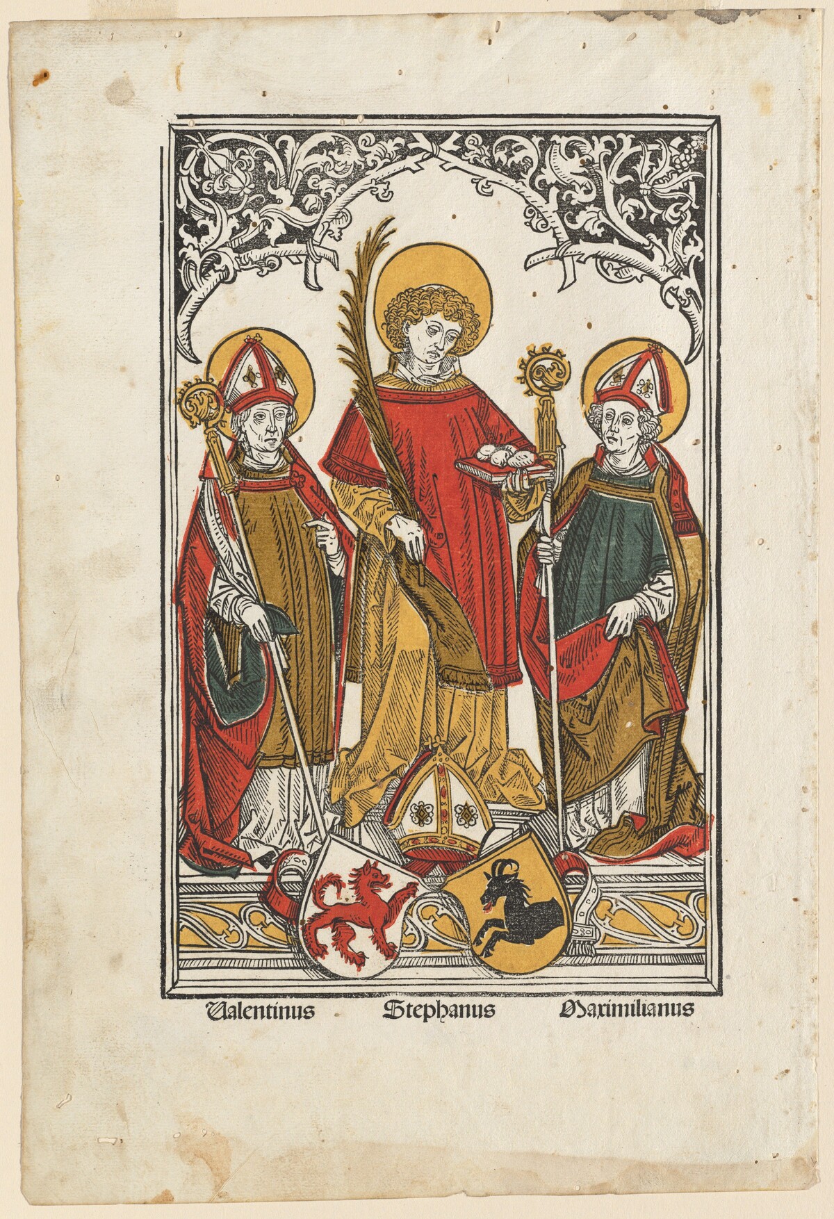 Saint Valentine, Saint Stephen and Saint Maximilian