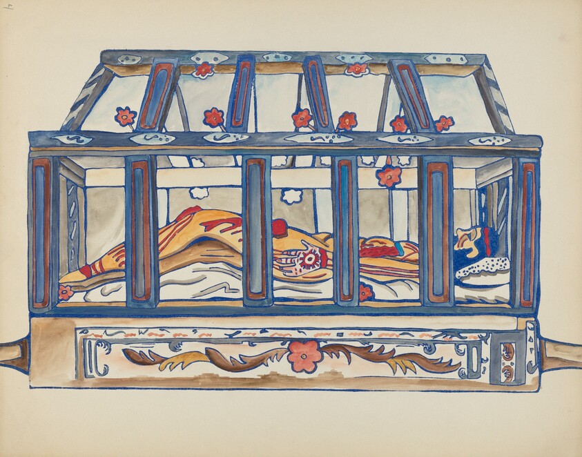 Plate 4: Christ in the Sepulchre: From Portfolio "Spanish Colonial Designs of New Mexico"