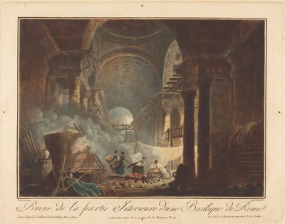 Ruine de la partie Interieure d'une Basilique de Rome