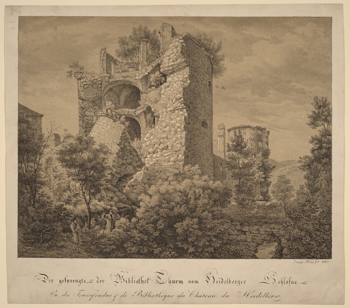 Der Gesprengte und der Bibliotheke Thurm von Heidelberger Schloß (The Exploded Tower and the Library of Heidelberg Castle)