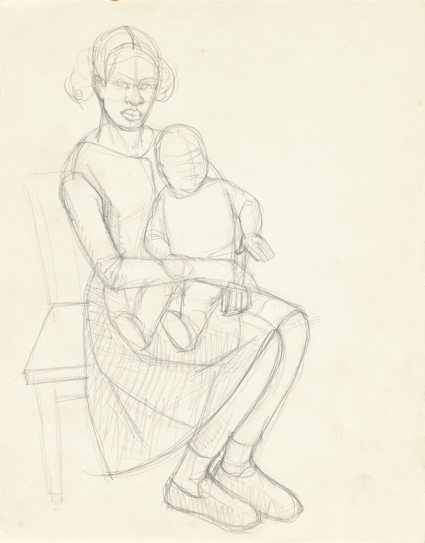 Study for "Great America" (Mother and Child)