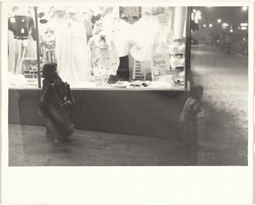 Children on street corner--New Mexico