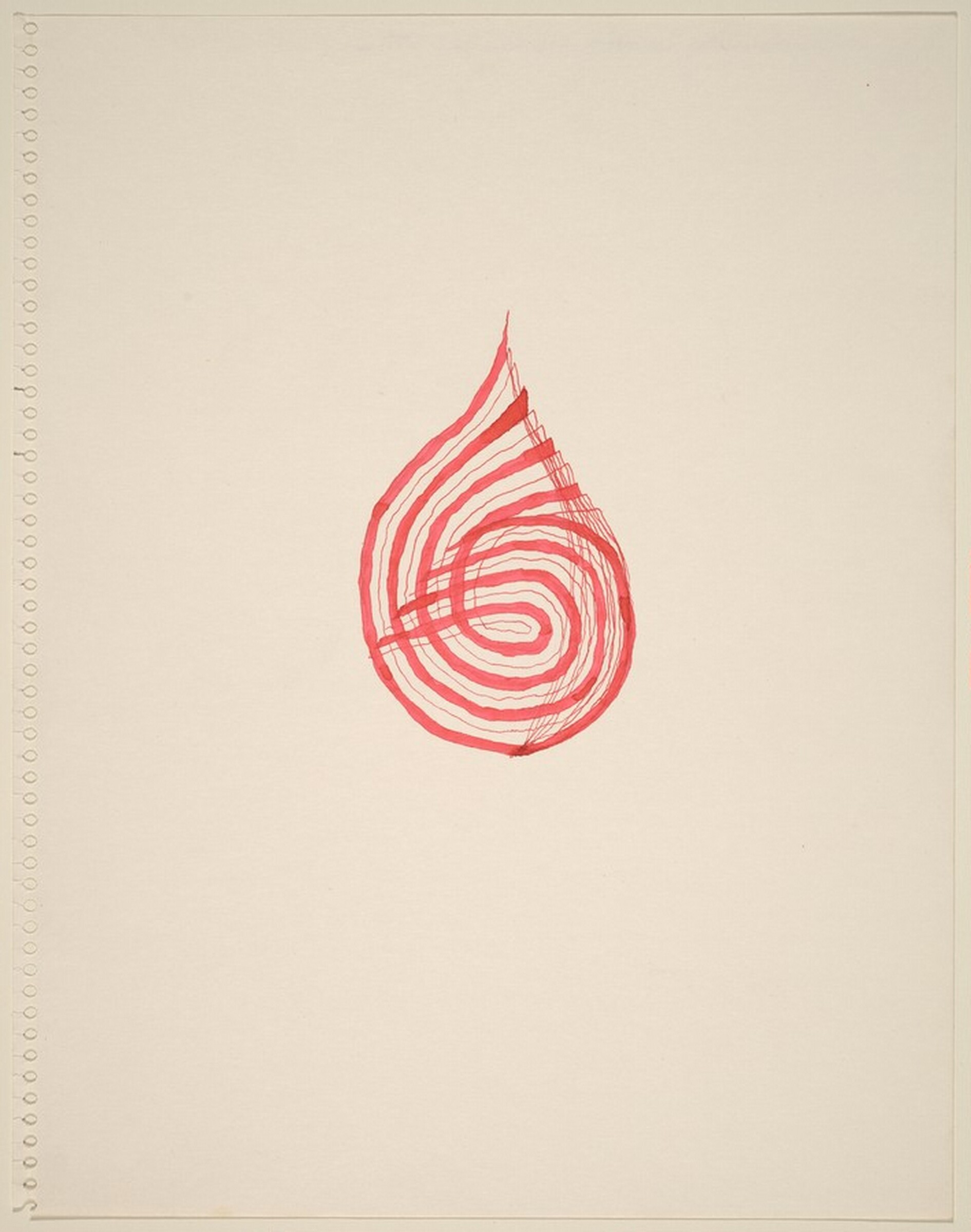 Red Spiral Drawing (2), Richard Tuttle, 1973