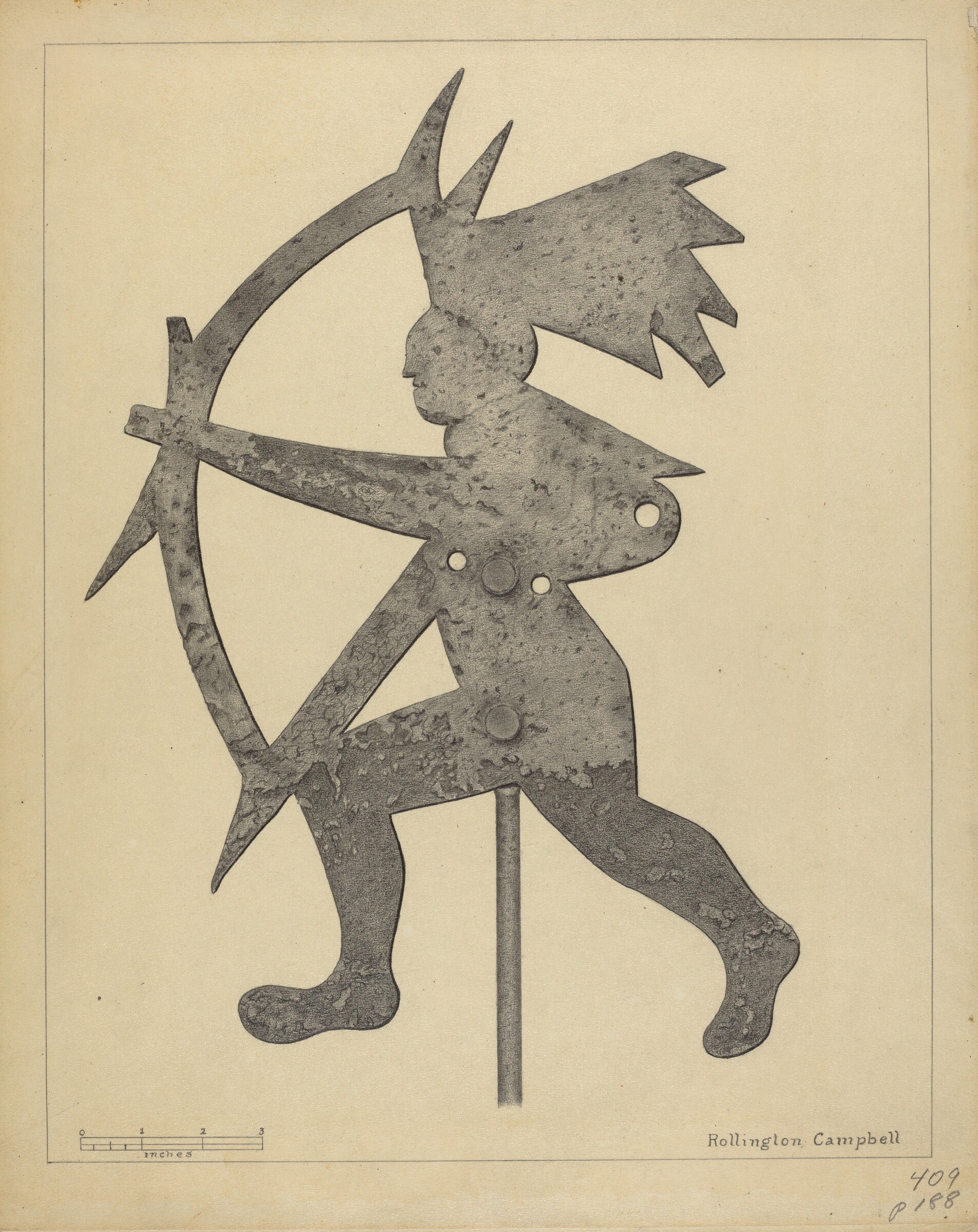 Weather Vane (Indian), Rollington Campbell, c. 1936
