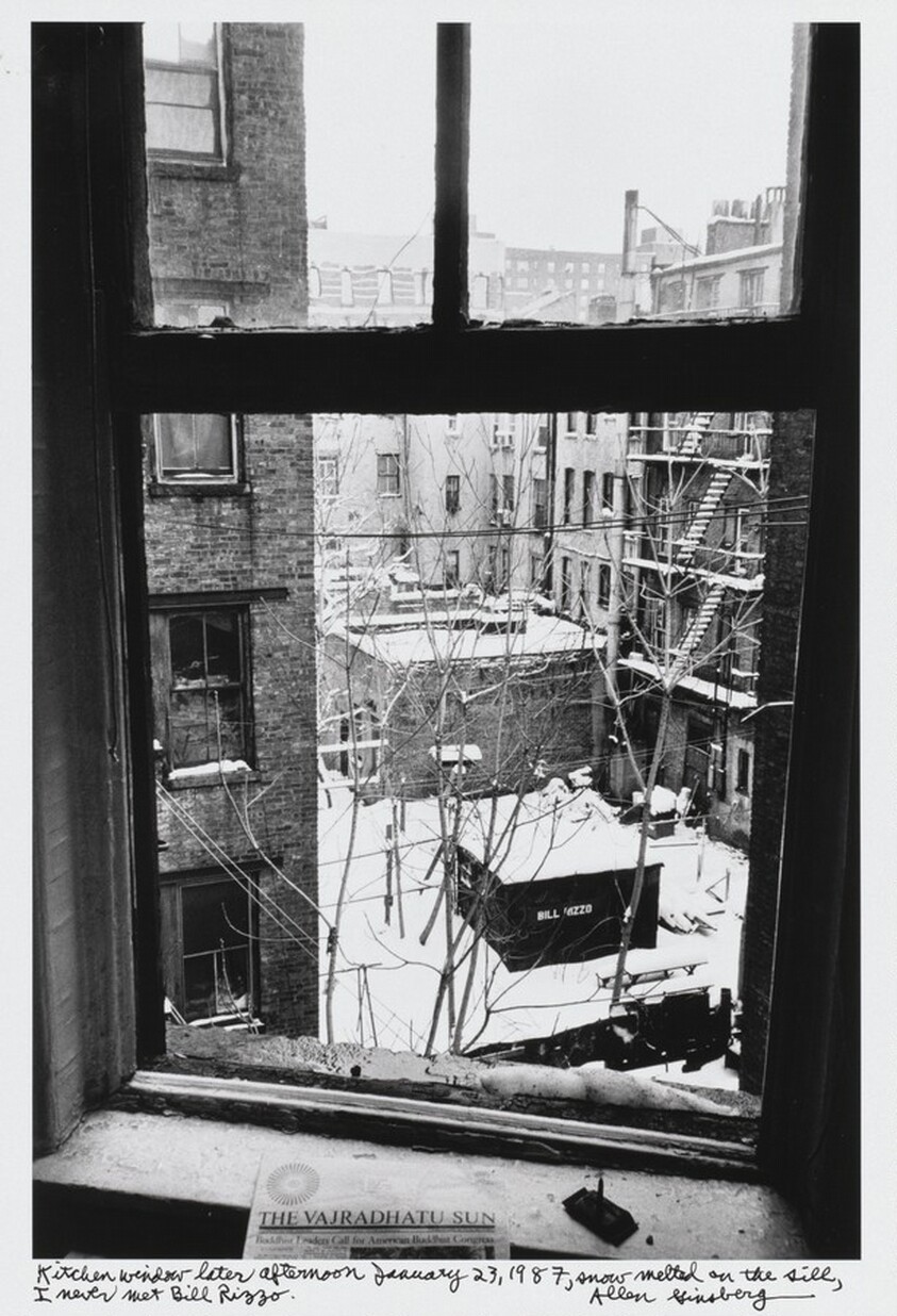 Kitchen window later afternoon January 23, 1987, snow melted on the sill, I never met Bill Rizzo.