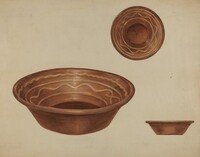 Pa. German Pie Plate, Mina Lowry, c. 1936