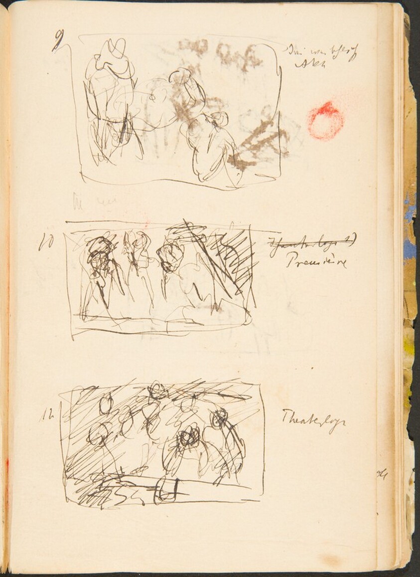 Drei kleine Skizzen mit Bezeichnung (Three Small Sketches with Inscriptions) [p. 50]