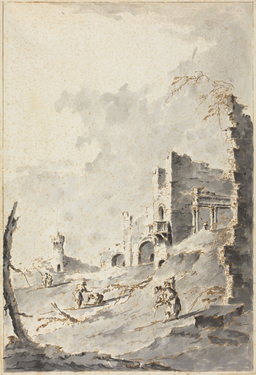 Capriccio of Classical Ruins with a Fortress
