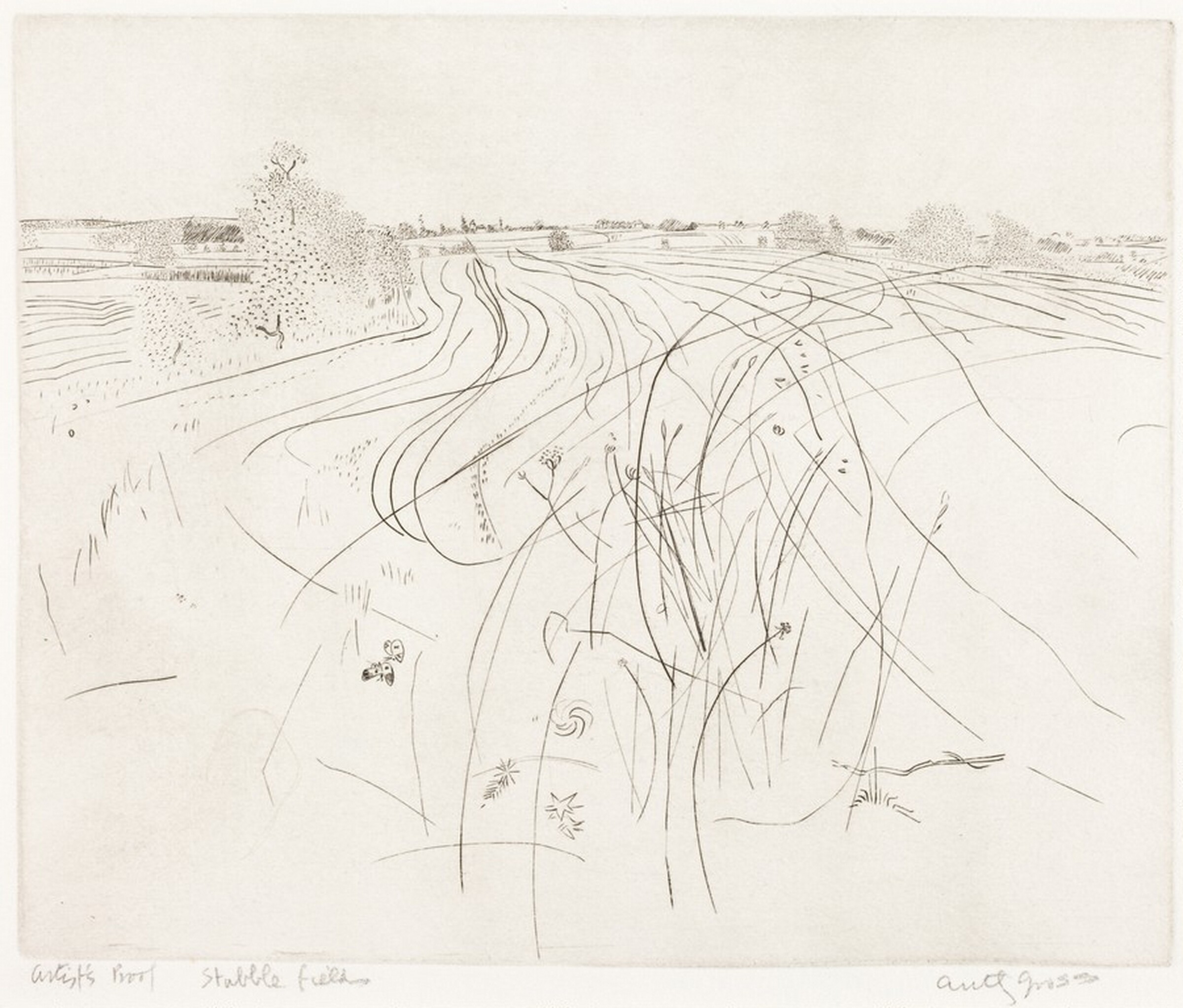 Stubble Fields, Anthony Gross, 1975