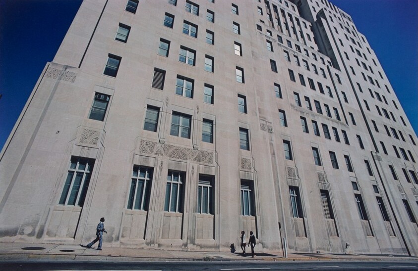 Perspective Distortion: Building Facade and Blue Sky, Atlanta