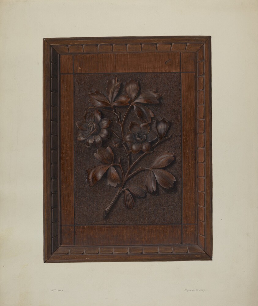 Carved Wood Panel