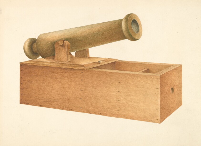 Cannon-shaped Ballot Box