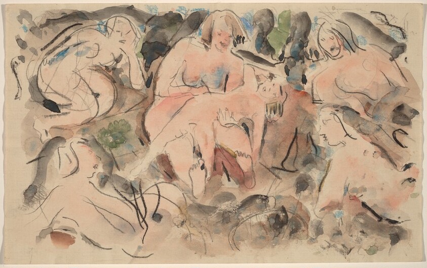 Grouping, Nude Figures