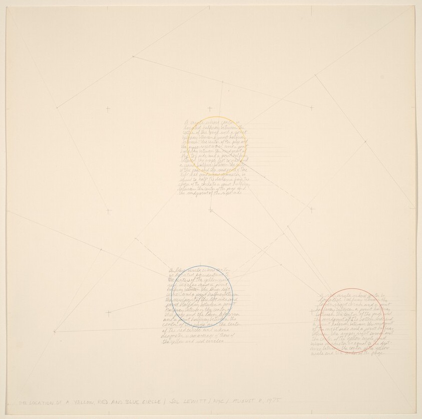 The Location of a Yellow, Red and Blue Circle