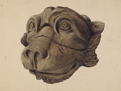 Cat Head Gargoyle