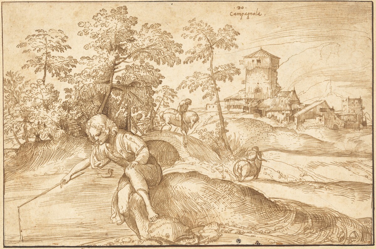 Landscape with a Boy Fishing