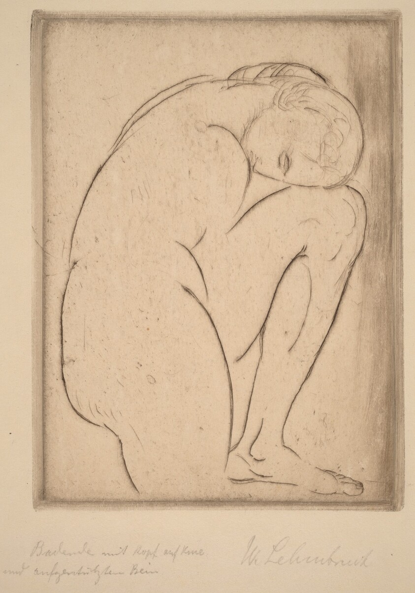 Badende mit Kopf auf Knie (Bather with Her Head on Her Knee)