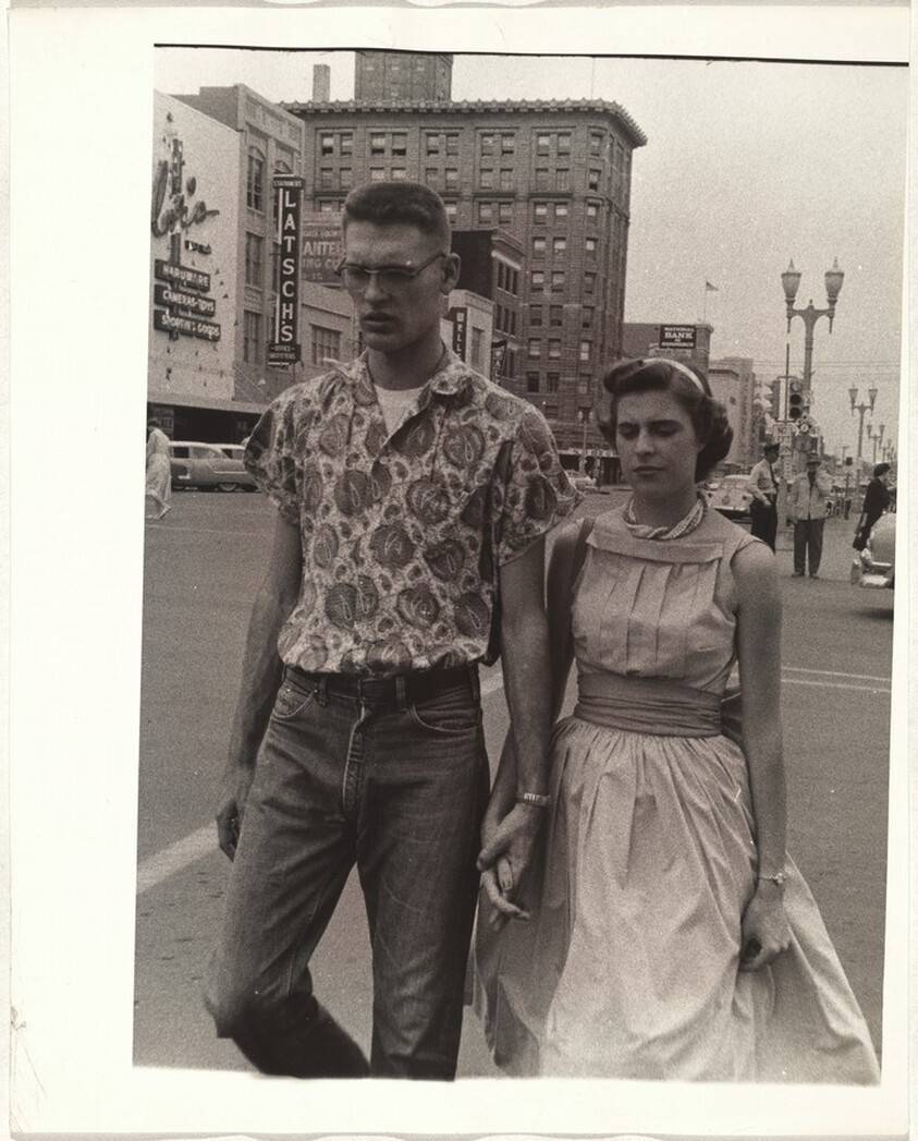Couple, street scene--Lincoln, Nebraska