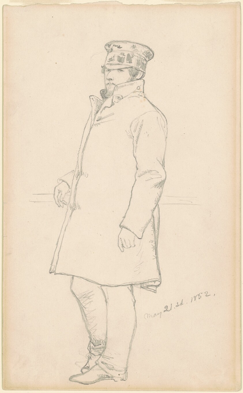 Man in Cap and Coat