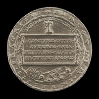 Hourglass on an Inscribed Tablet [reverse], Matthes Gebel