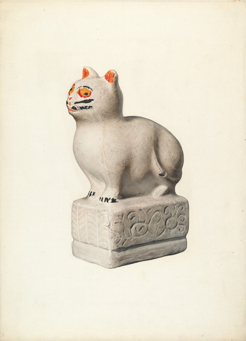 Chalkware Cat