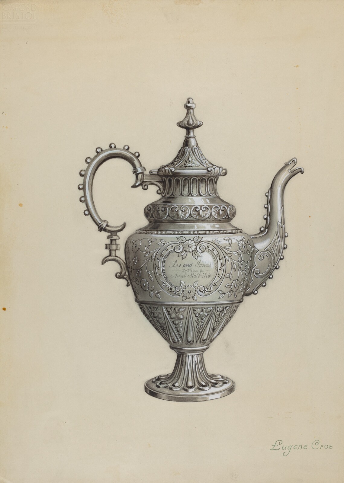 Silver Teapot, Eugene Croe, c. 1936