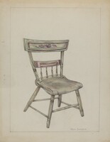 Pa. German Chair, Rosa Burger, c. 1940