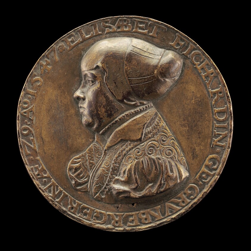 Elisabeth Grünenberger, born 1518, Wife of Johann Fichard 1539 (reverse)