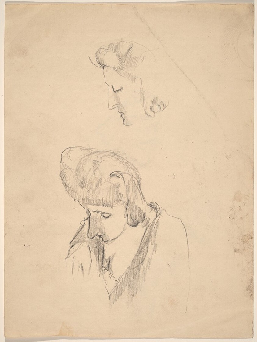 Studies of a Head of a Woman [recto]