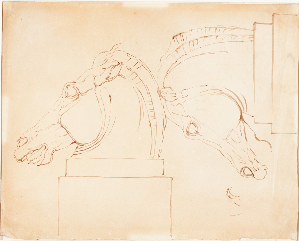 The Horse of Selene from the Elgin Marbles [recto]