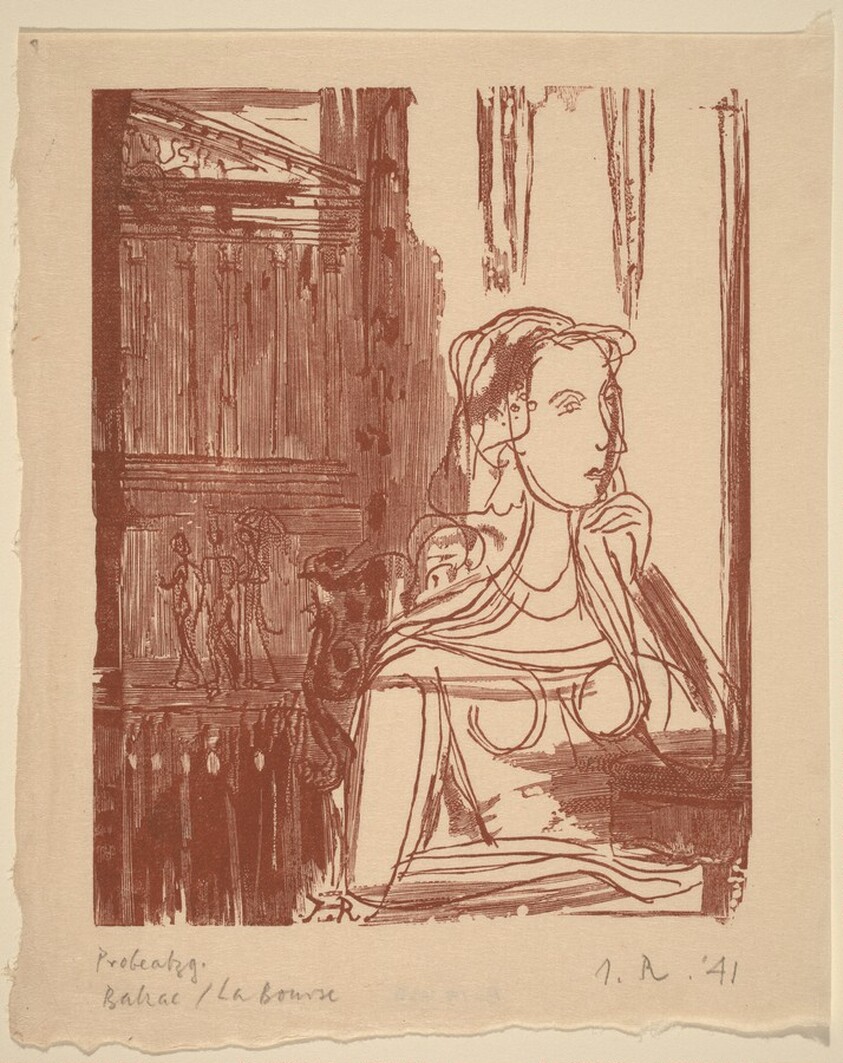 Illustration to Balzac, "La Bourse"