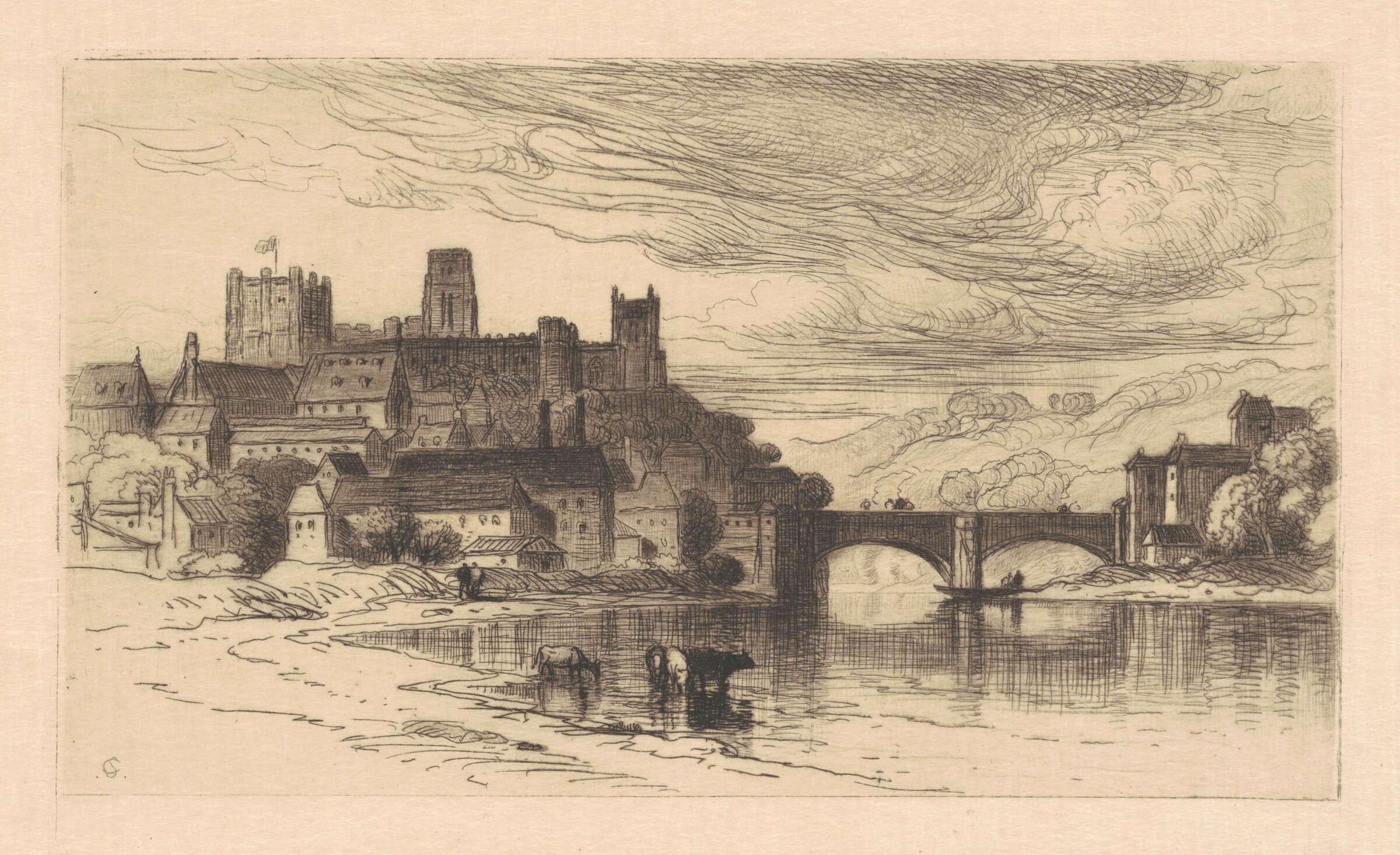 Durham, England, Samuel Colman, 1880