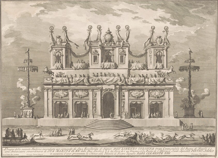 The Seconda Macchina for the Chinea of 1765: A Decorated Building with Cockaigne Poles