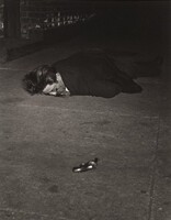 Gunman Killed by Off-Duty Cop at 344 Broome St., Weegee, 1942, printed 1960s